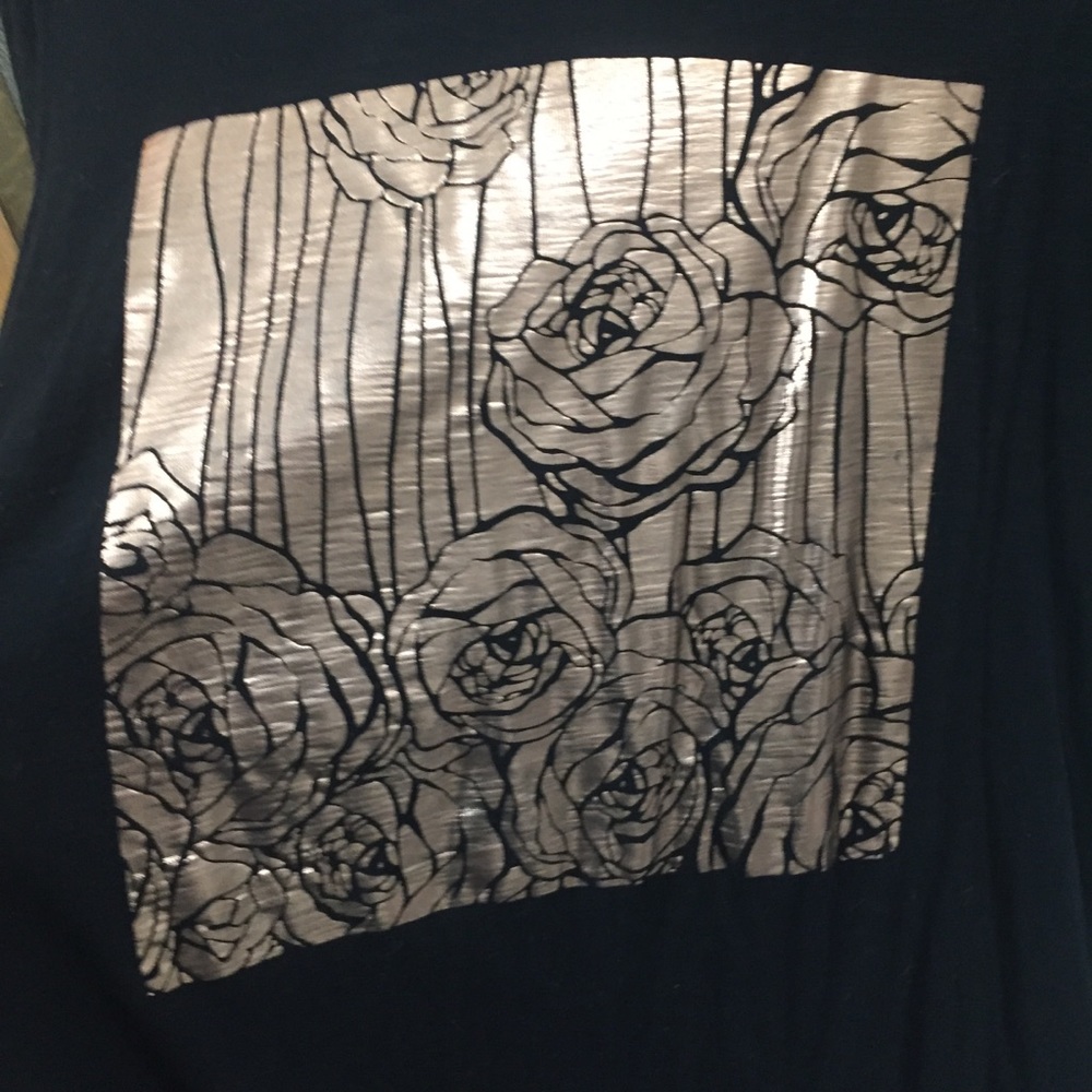 Apt 9 rose cold flower short sleeve shirt - Picture 2 of 7